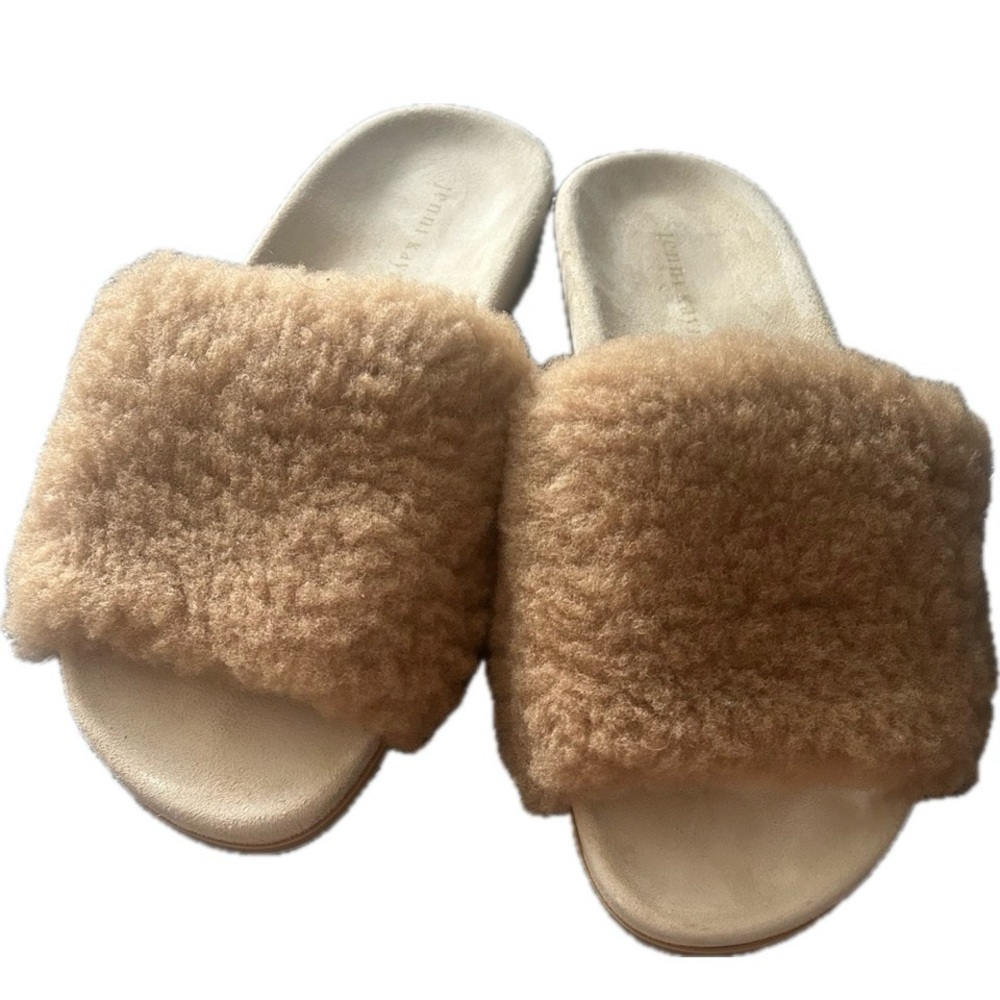 Jenni Kayne Size 9/40 Shearling Slide Sandals Handmade in Italy 🇮🇹